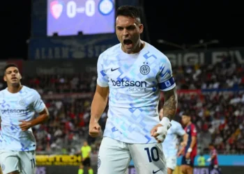 Lautato Martínez festejando el gol. (FOTO: Inter)