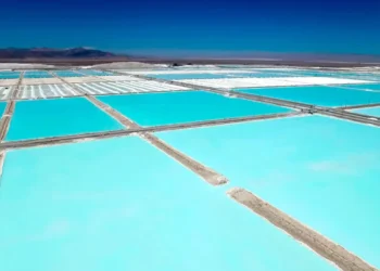 La producción de litio de la empresa SQM. Foto: SQM.
