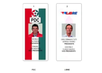 Papeleta electoral para el balotaje del 19 de octubre, según sorteo.
Captura: RRSS TSE