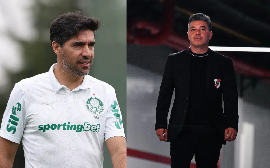 Abel Ferreira y Marcelo Gallardo. (FOTO: Palmeiras y River Plate)