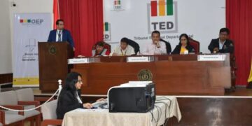 Sala plena del TED Tarija realiza el cómputo departamental.