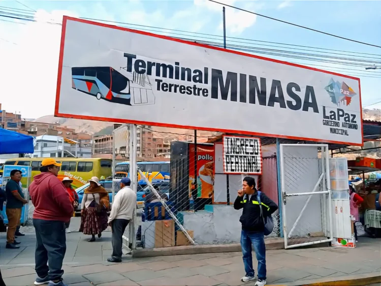 La terminal Minasa, en La Paz. FOTO: Terminal Minasa