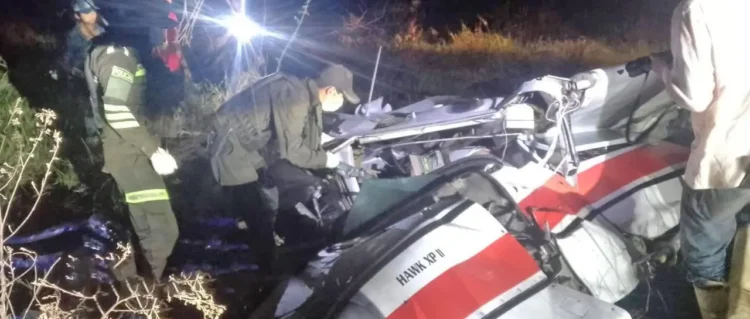 La avioneta quedó destruida/LVVSanta Ana