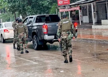 El policía fue interceptado en un punto de control/FELCN