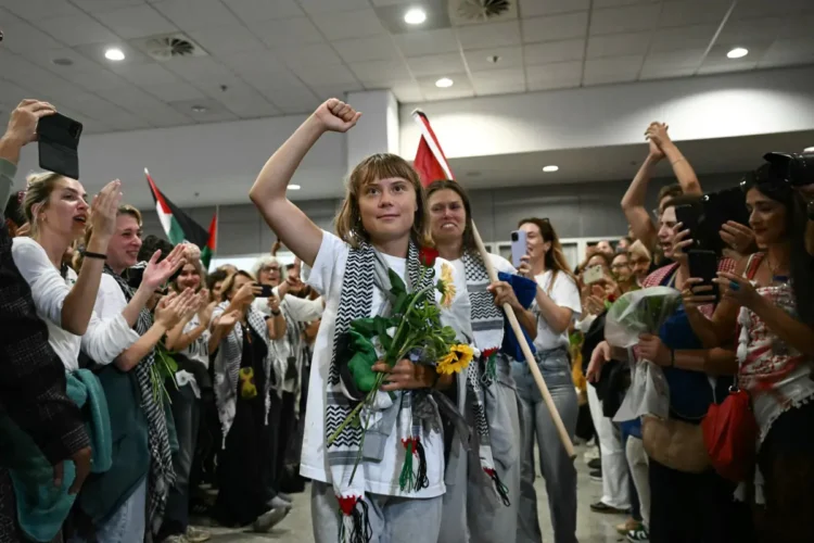 Los activistas viajaban en la denominada flotilla Global Sumud/AFP