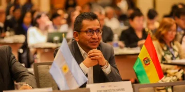 El Defensor del Pueblo, Pedro Callisaya, representó a Bolivia en la FIO. Foto: Defensoría del Pueblo.