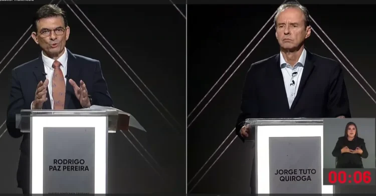 Los candidatos presidenciales Rodrigo Paz y Jorge Tuto Quiroga.