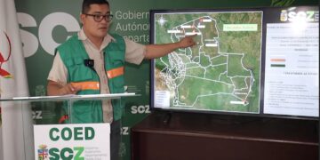 El coordinador del COED brindó la información. Foto: Captura Gobernación de Santa Cruz.