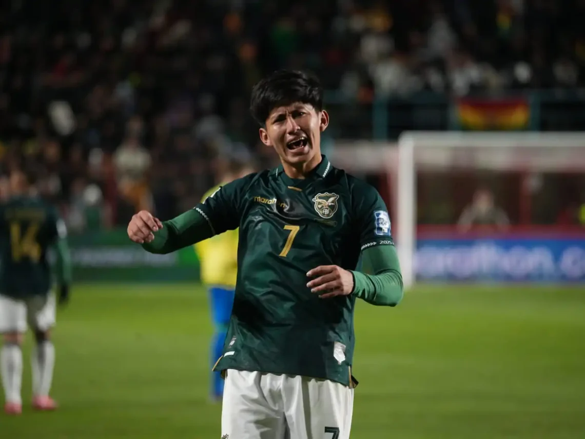 Miguel Terceros con la selección boliviana