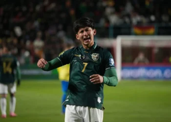 Miguel Terceros con la selección boliviana