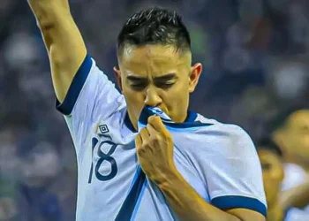 Óscar Santis anotó el gol de la victoria para Guatemala. (Federación de Fútbol de Guatemala)