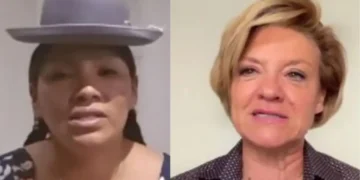 La senadora electa del Partido Demócrata Cristiano (PDC) Ana María Crispín y la presidenta del Centro Europeo de Asistencia Electoral (CEAE), Mónica Frassoni.