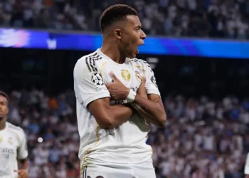 Kylian Mbappé festejando un gol. (FOTO: Real Madrid C.F.)