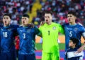 Jugadores de Paraguay entonando el himno nacional. (FOTO: Selección Paraguaya de Fútbol)