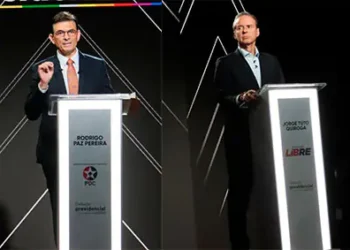 Los candidatos presidenciales Rodrigo Paz y Jorge Tuto Quiroga. Foto: Captura.