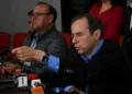 Jorge Quiroga, de Libre,  en conferencia de prensa.
Foto: APG