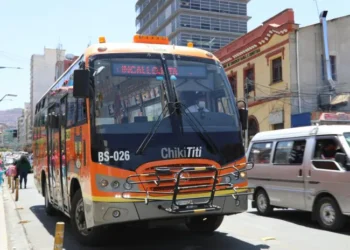 Recorrido de un bus municipal. FOTO: GAMLP