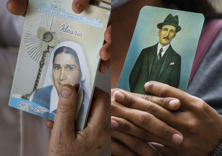 José Gregorio Hernández y a la monja Carmen Rendiles. Foto: AFP