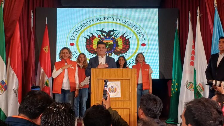 El presidente electo, Rodrigo Paz.
Foto: Heidy Quiroga