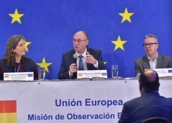 Los miembros de la Misión Observacional de la Unión Europea. Foto: Unión Europea.