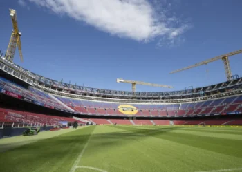El estadio Camp Nou del FC Barcelona en obras por renovación. (FOTO: AFP)