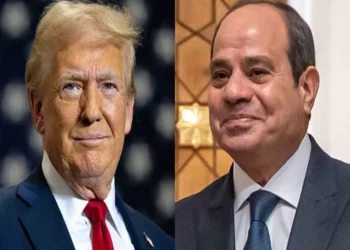 El presidente estadounidense, Donald Trump, y su par egipcio Abdel Fatah al Sisi. Foto: Producción La Razón