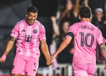 Luis Suarez y Lionel Messi festejando un gol. (FOTO: Inter Miami CF)