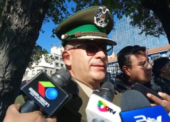 El director nacional de Interpol, el coronel Juan Carlos Bazoalto Torrez. Foto: DTV.