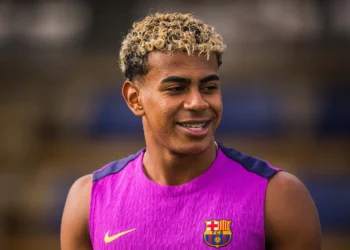 Lamine Yamal durante un entrenamiento del Barcelona. (FOTO: Barcelona)