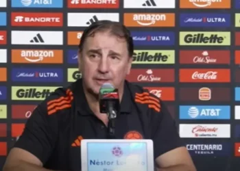 El DT colombiano, Néstor Lorenzo, en conferencia de prensa. (FOTO: Selección Colombia - FCFSeleccionCol)