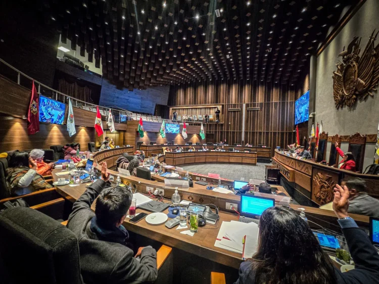 La sesión del Senado en la que se sancionó el proyecto de crédito. Foto: Cámara de Senadores.