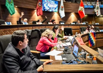 La sesión del Senado en la que se sancionó el crédito. Foto: Cámara de Senadores.