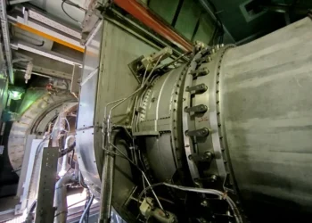 La turbina que será enviada a Canadá. Foto: ENDE.
