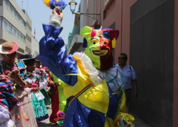 El Pepino, el personaje emblemático personaje del Carnaval Paceño. FOTO: RRSS