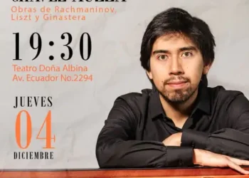 El pianista Santiago Chávez Auzza dará un concierto el 4 de diciembre. FOTO: Santiago Chávez