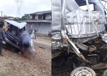 La camioneta fue la más afectada por el choque/RRSS