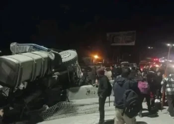 Un accidente de tránsito a la altura de la denominada 'Curva del Diablo'. FOTO: Accidentes Carreteros