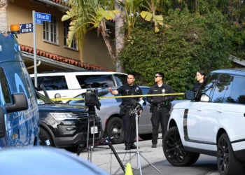 La Policía acordonó el área del ataque/AFP