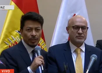 Los ministros de Estados, Fernando Aramayo y José Luis Lupo.