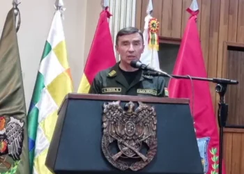 El comandnte de la Policía Boliviana, Mirko Sokol.
Foto: Captura Policía Boliviana