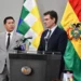 El presidente Rodrigo Paz junto con quien debía ser ministro, Jorge García Pinto. Foto: APG
