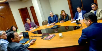 La reunión entre el Ministerio de Salud y los directores de hospitales. Foto: Ministerio de Salud.