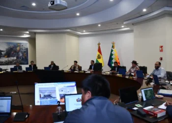 El último gabinete ministerial de la gestión de Arce. Foto: APG.