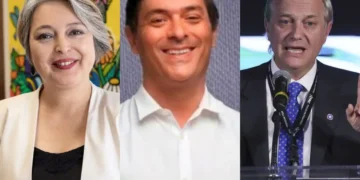 Jeannette Jara, Franco Parisi y José Antonio Kast.