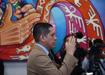 Marcelo Yamil García es posesionado como viceministro de Transparencia, Seguridad Jurídica y Derechos Humanos. (Foto: APG)