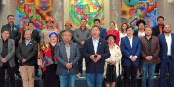 El presidente Luis Arce se dirige a la nación en su último mensaje presidencial.