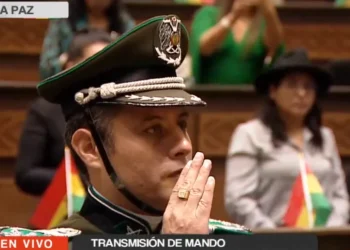 Lara durante su juramiento como vicepresidente. Foto: Captura BTV.