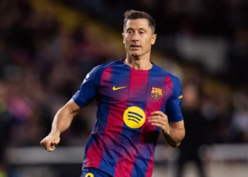 Robert Lewandowski en un partido con Barcelona. (FOTO: FC Barcelona)