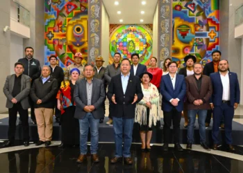 La última reunión del gabinete ministerial del MAS. Foto: Lucho Arce.