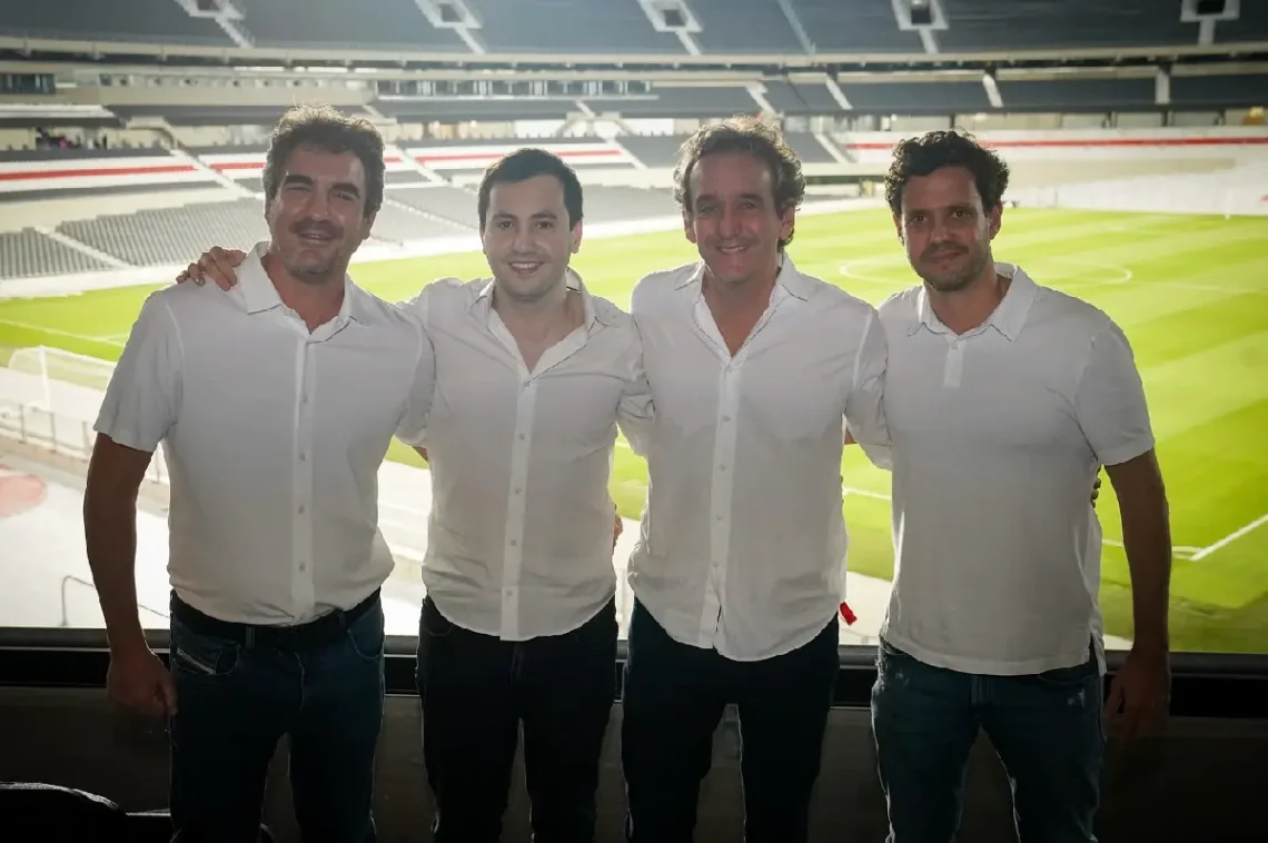 Stefano Di Carlo (Presidente), Andrés Ballotta (Vicepresidente 1°), Ignacio Villarroel (Vicepresidente 2°) y Mariano Taratuty (Vicepresidente 3°). FOTO: Club Atlético River Plate